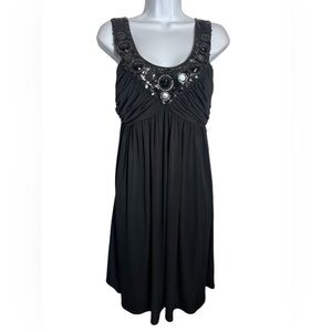 Maggy L dress size 8 classic black‎ dress with beaded embellishments 🖤